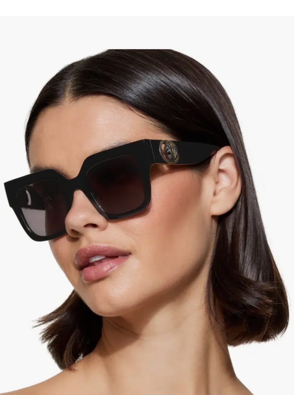 Kurt Geiger Black Sunglasses with Gold Accent